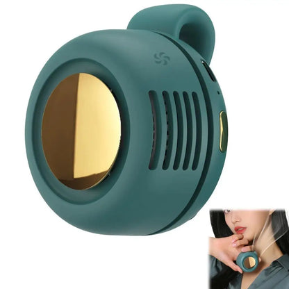 Portable Silent Fan Mini USB Rechargeable Bladeless Electric Clip-on Fan Adjustable 3-Speed Waist Fan For Outdoor Sports Office